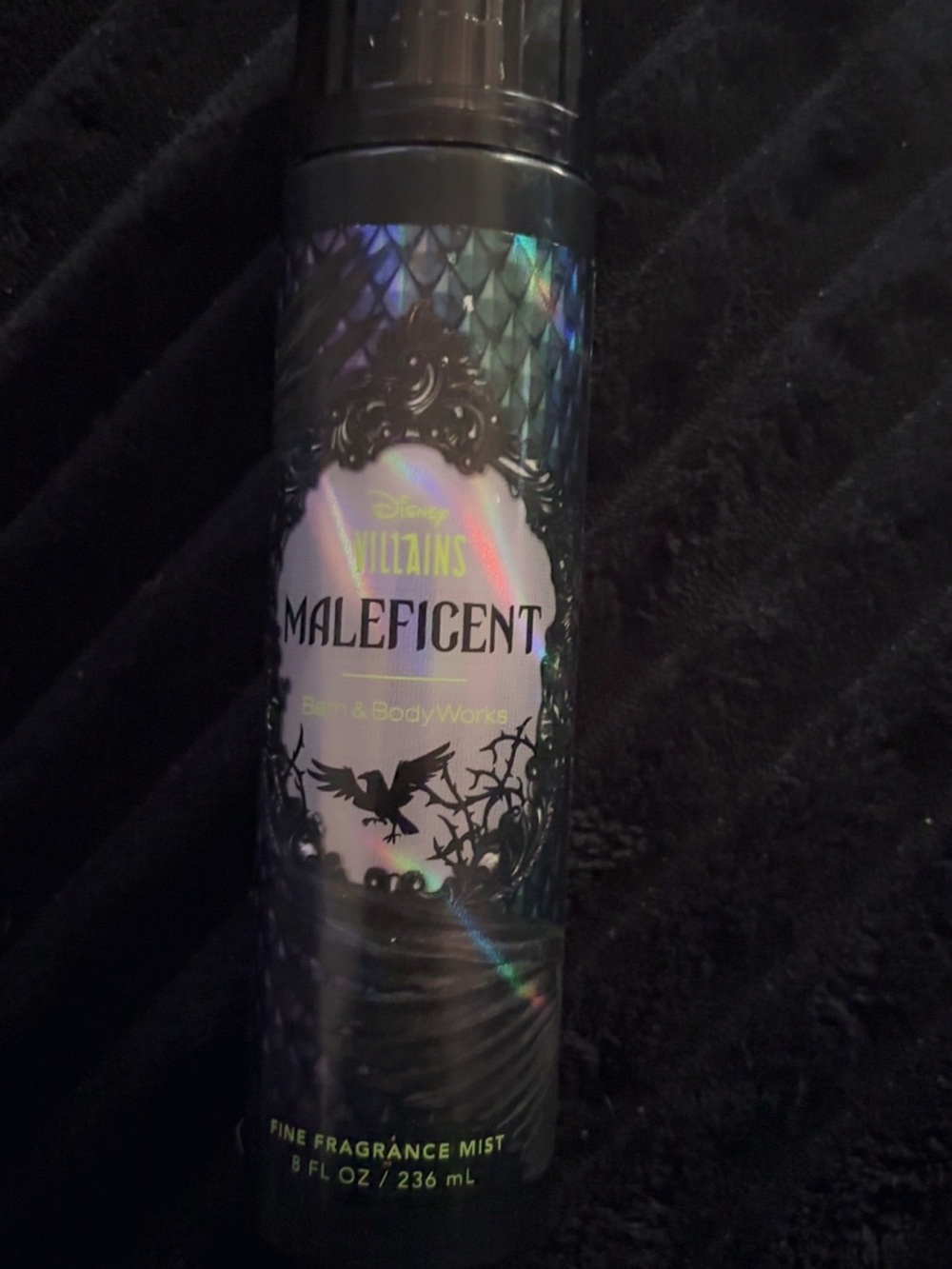 Bath & Body Works Maleficent Fine Fragrance Mist - Black with Green Text